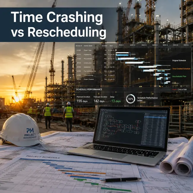 Time Crashing vs. Rescheduling, Project Management Techniques